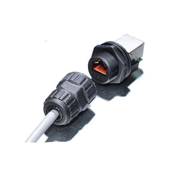 Cat5e Ip67 Front Panel Mounted Male Female Waterproof Rj45 Inline Coupler Connector With Ethernet